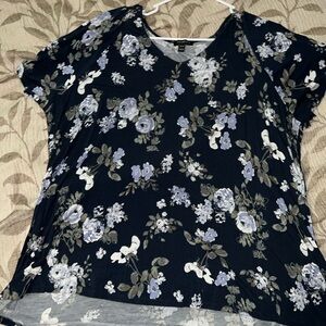 Lane Bryant navy floral top